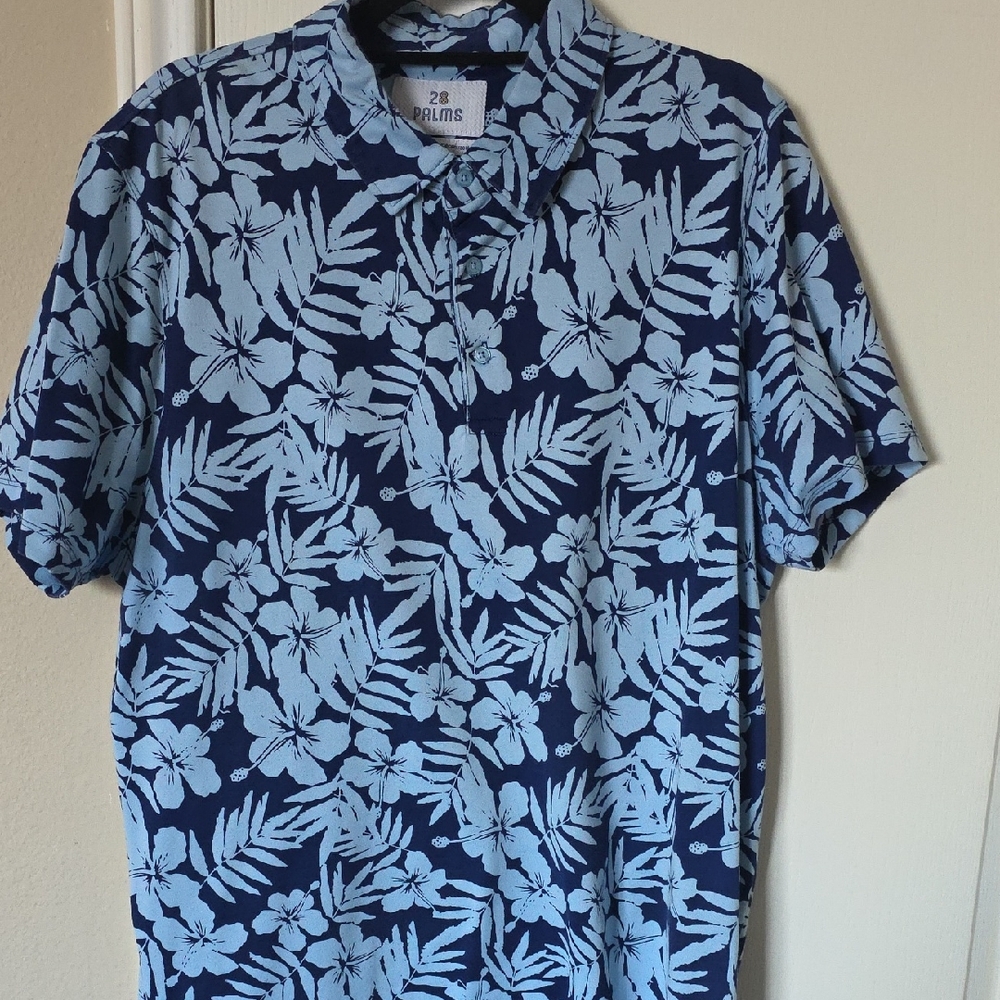 2B Primus Navy Floral Men's Polo Shirt